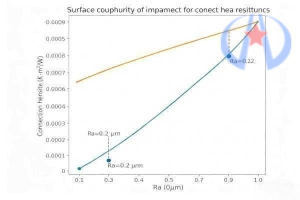 Curve of the effect of surface roughness on contact thermal resistance